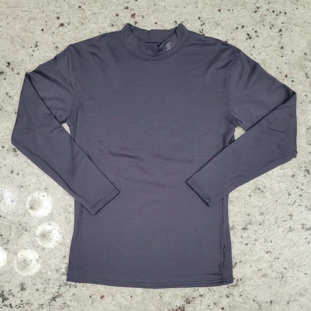 Starter youth heavy long sleeve high neck - size M, grey
